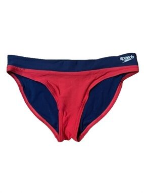 Speedo Lifeguard Women's Red and Navy Endurance Lite Bikini Bottom Size Medium